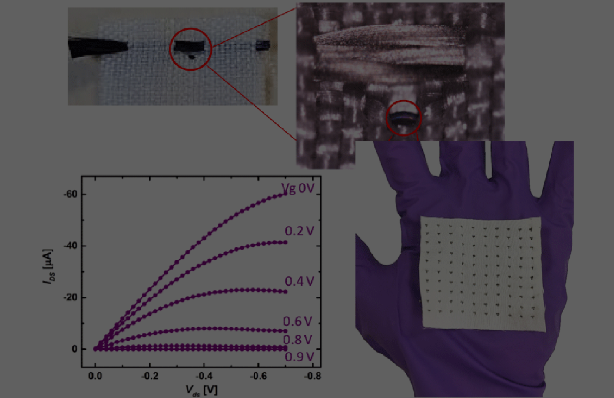 Embroidered Electrochemical Transistor Array